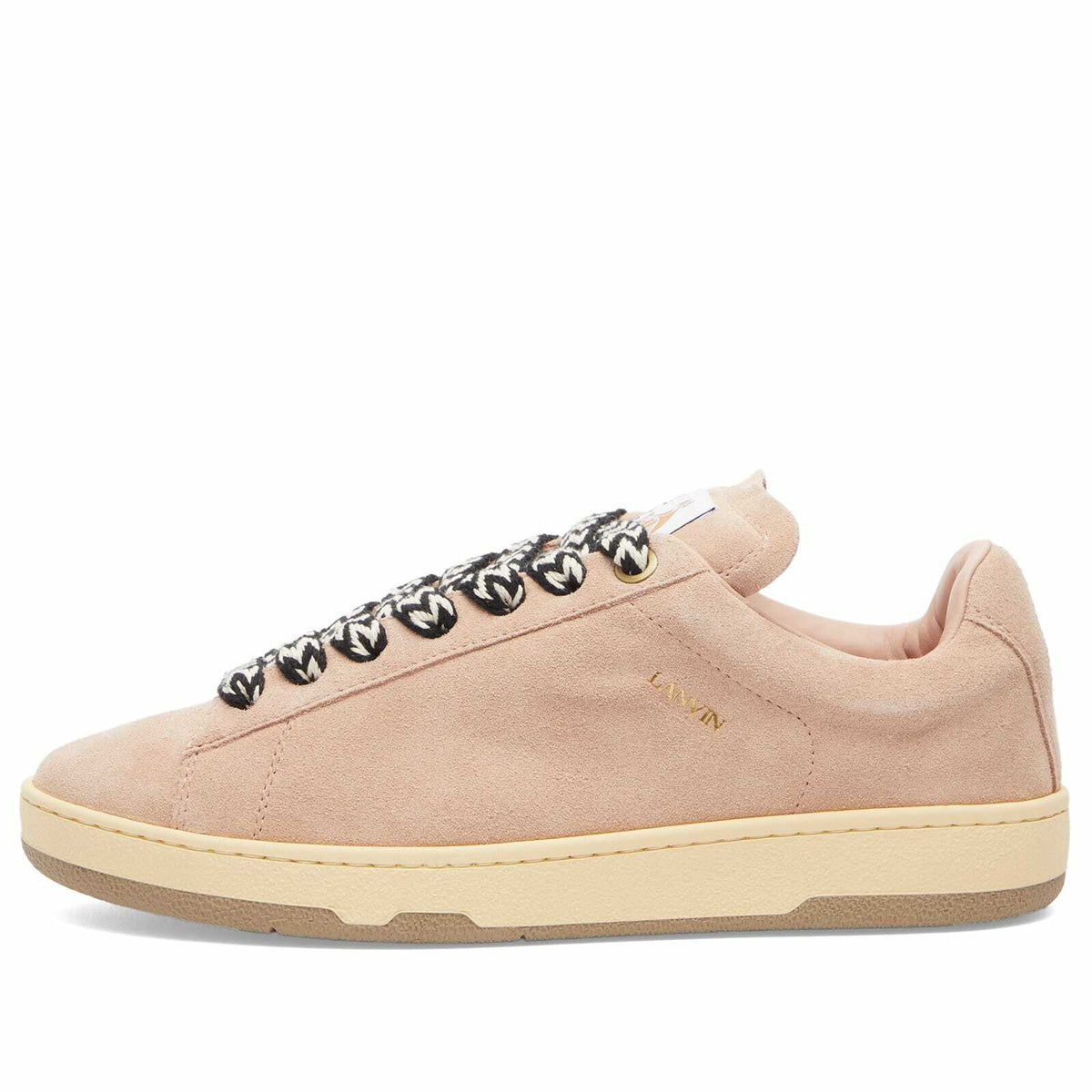 Lanvin Men's Curb Lite Sue Sneaker in Pale Pink