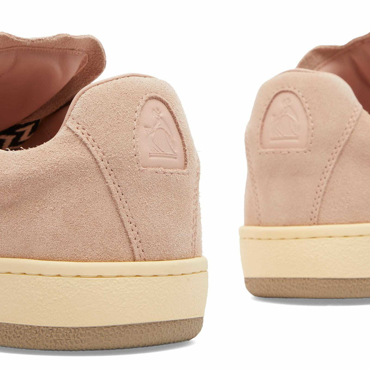 Lanvin Men's Curb Lite Sue Sneaker in Pale Pink