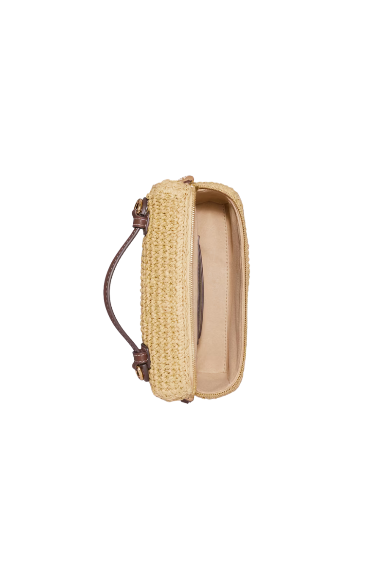 Tory Burch Romy Straw Slim Top Handle Natural 178968-254