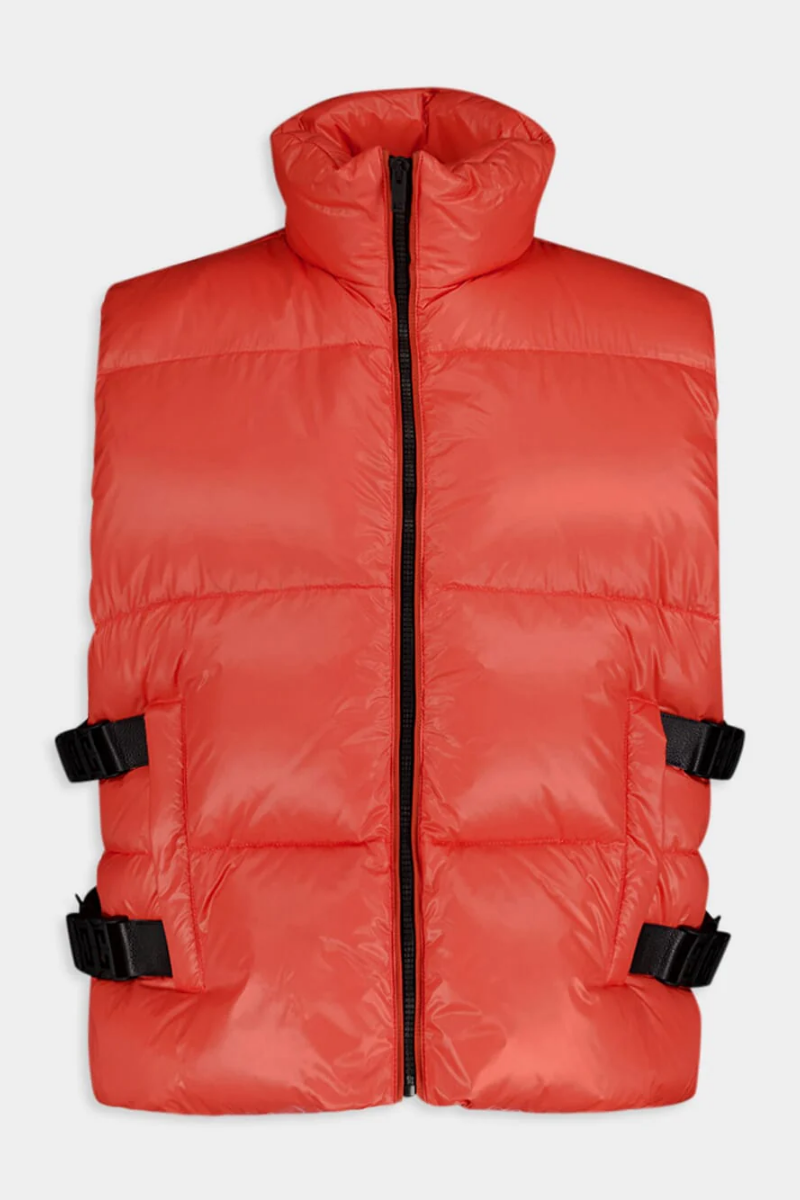 Givenchy 4G Buckle Puffer Sleeveless Vest_Orange