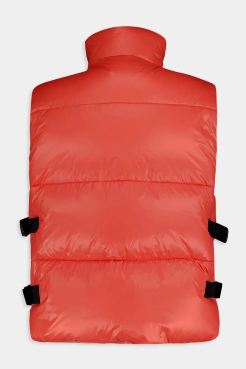 Givenchy 4G Buckle Puffer Sleeveless Vest_Orange