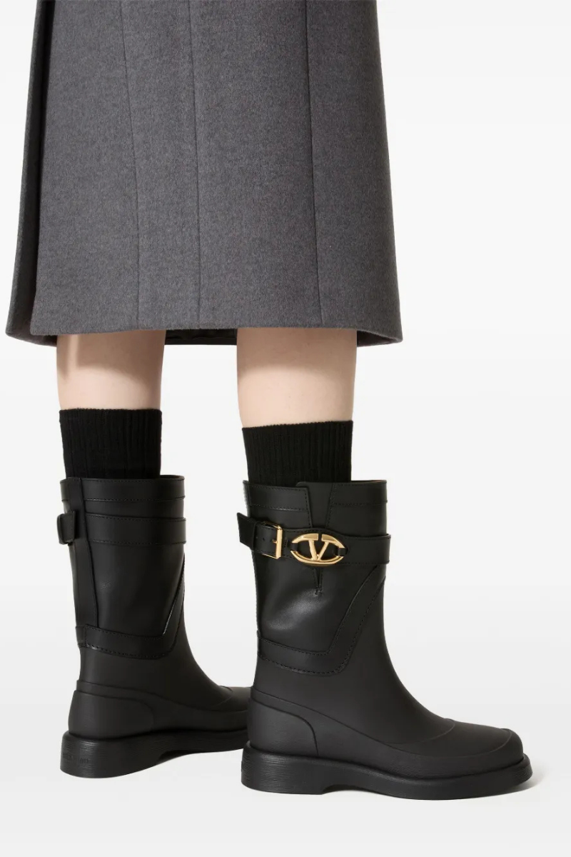 Valentino Garavani VLogo The Bold Edition Boots in Rubber
