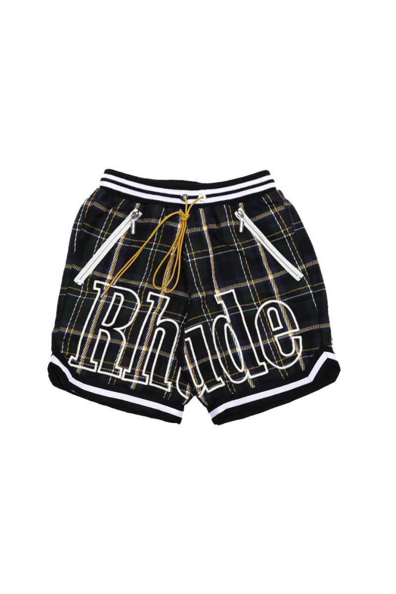 Rhude Vibrant plaid-print basketball shorts