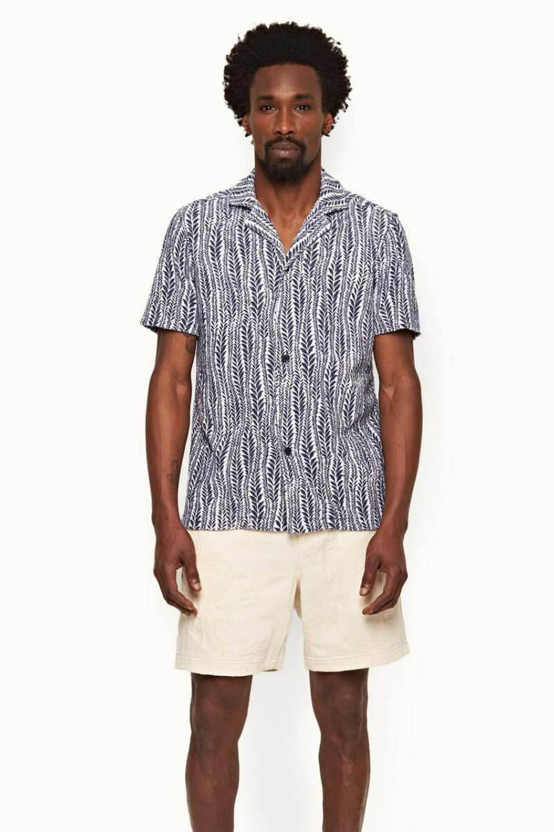 Orlebar Brown HOWELL FERN-277948-WHITE/LAGOON BLUE