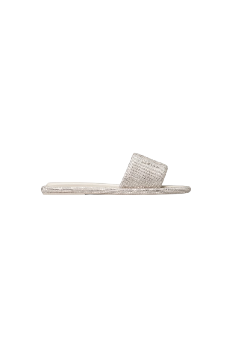 Tory Burch Double T Pave Sport Slide Pearl 170531-112