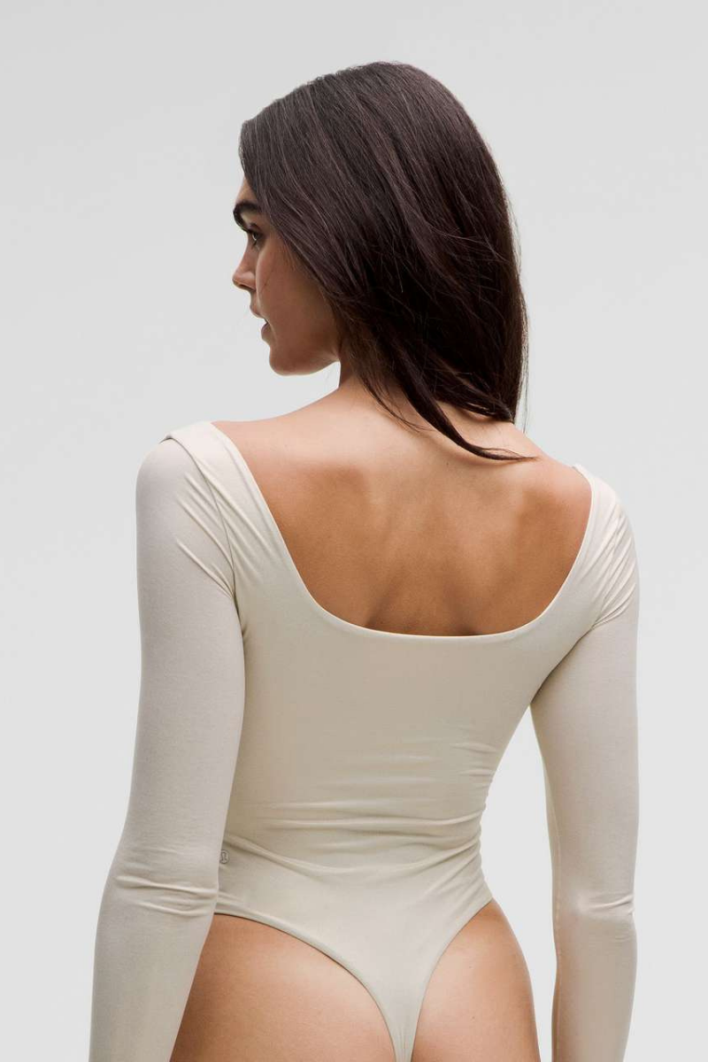 Lululemon Nulu Square-Neck LS Bodysuit *Shine LXBO