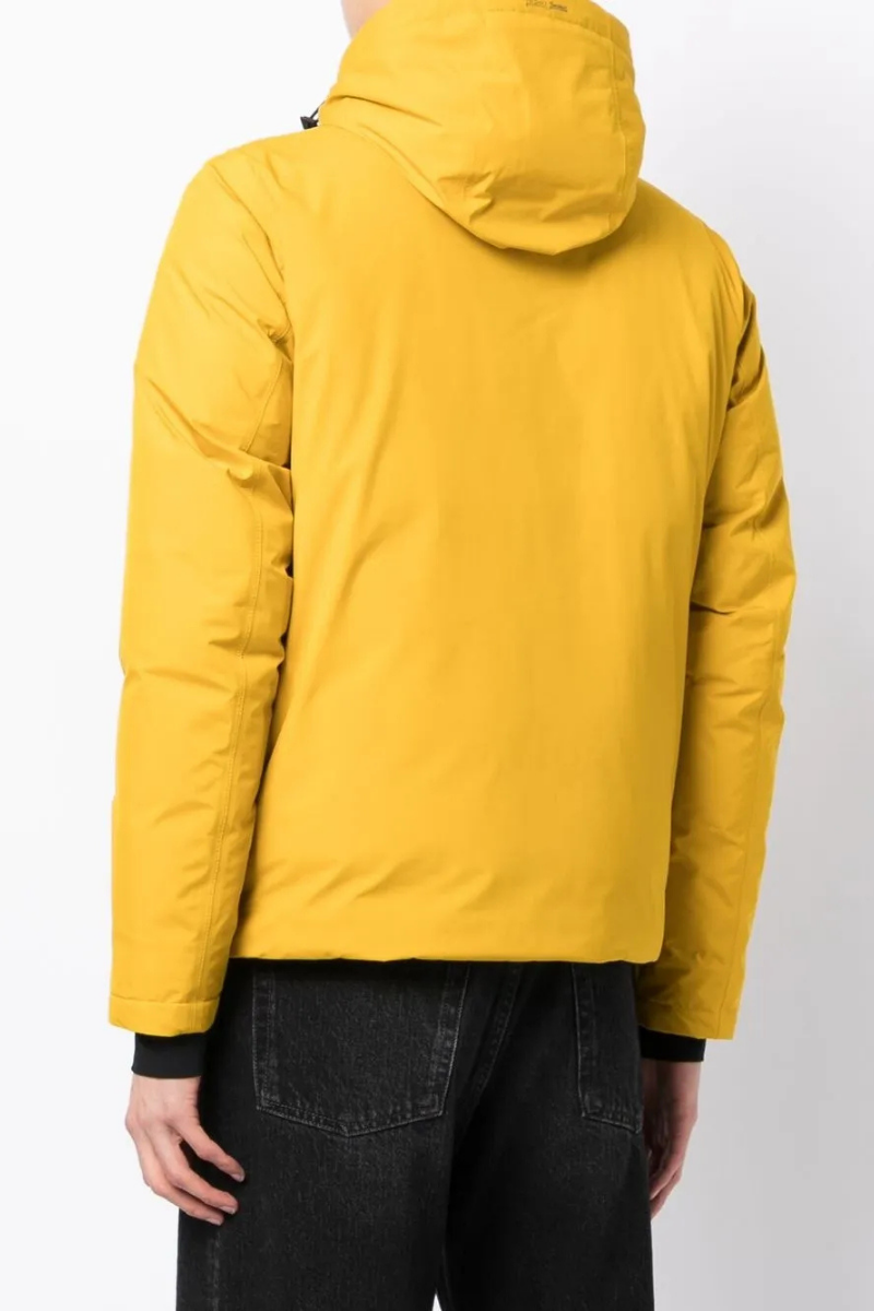 Herno Men's Padded Drawstring Hooded Jacket In Bright Yellow