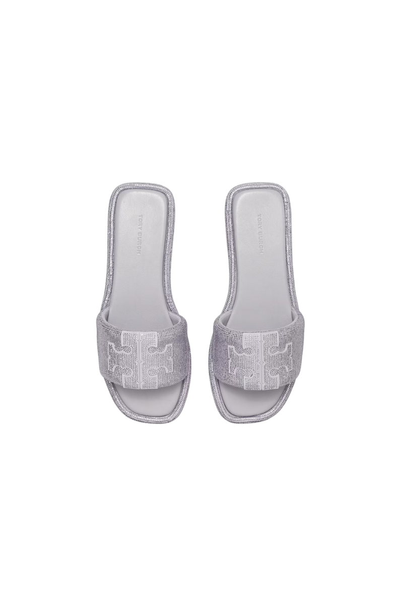 Tory Burch Double T Pave Sport Slide Vapor Blue 170531-458