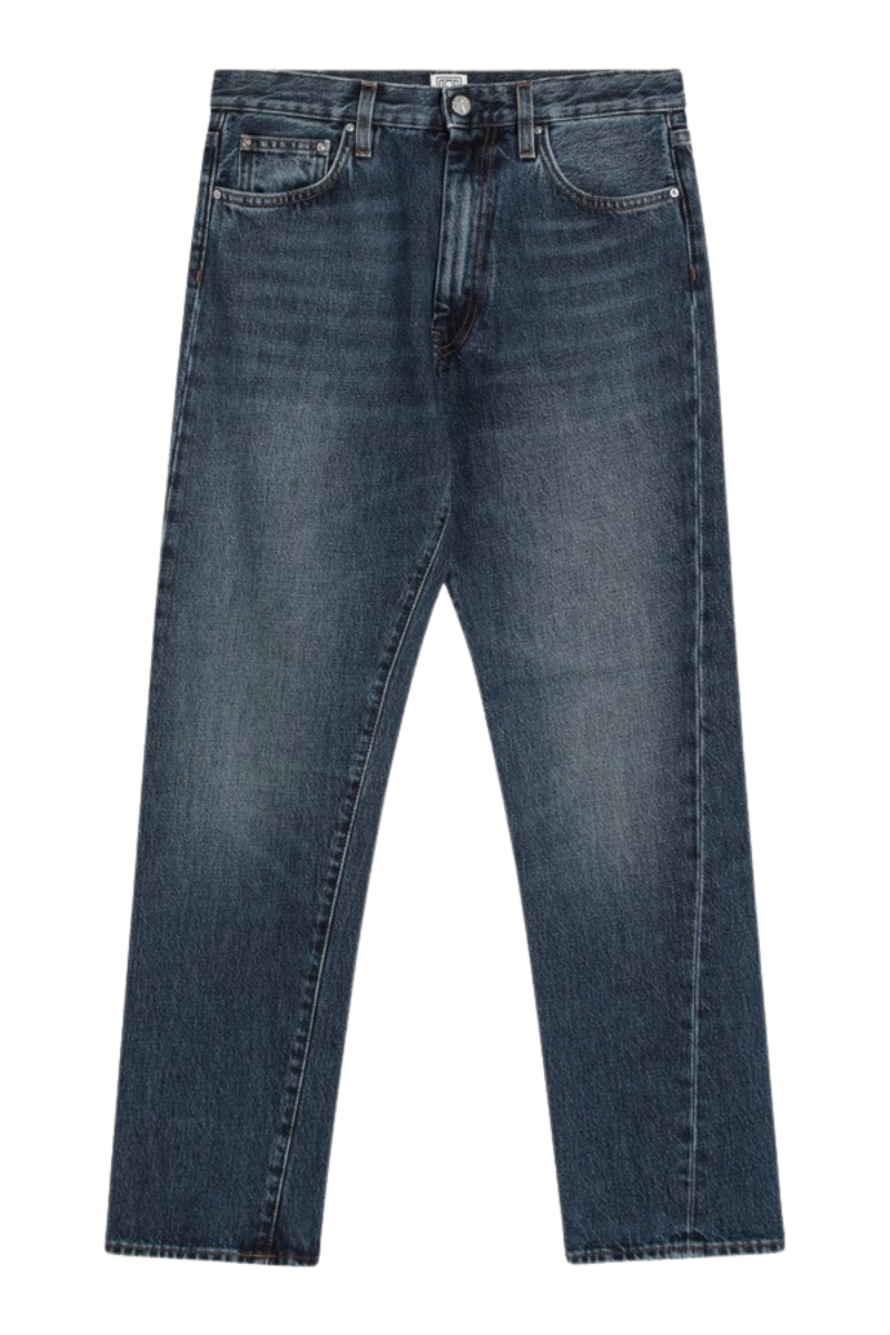 Toteme Women's Cotton Denim Pants in Blue