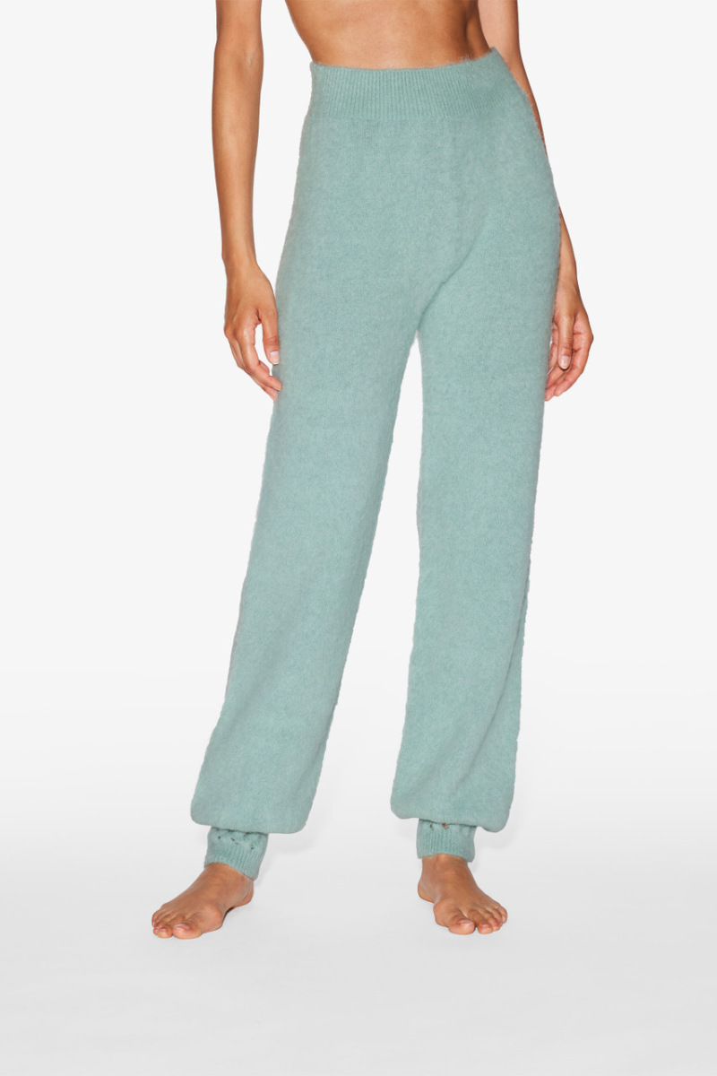 La Perla Alpaca blend Trousers in Almond Green