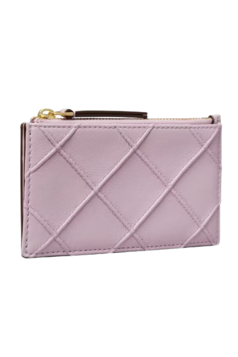 Tory Burch Fleming Soft Zip Card Case Pale Purple 152602500