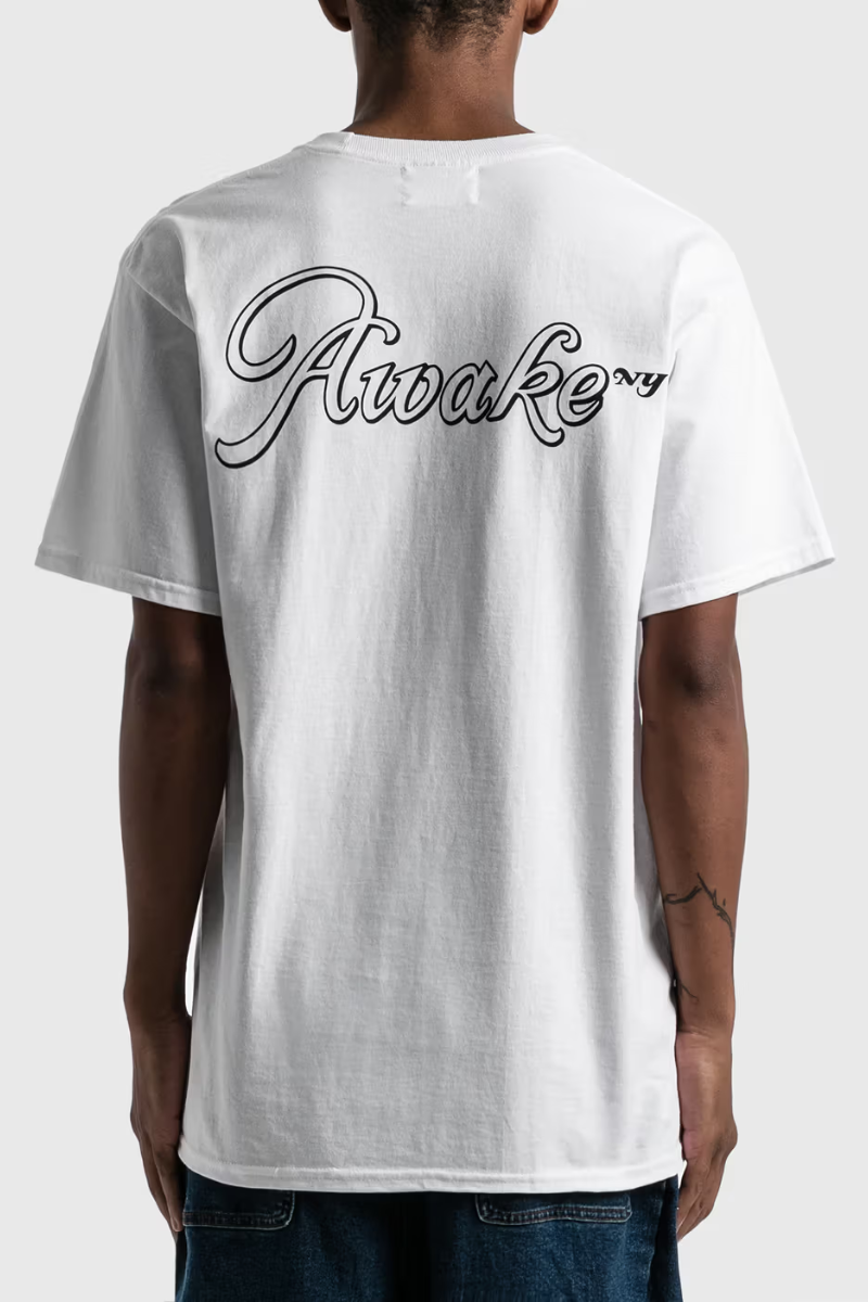Awake NY Unisex White Printed T-Shirt