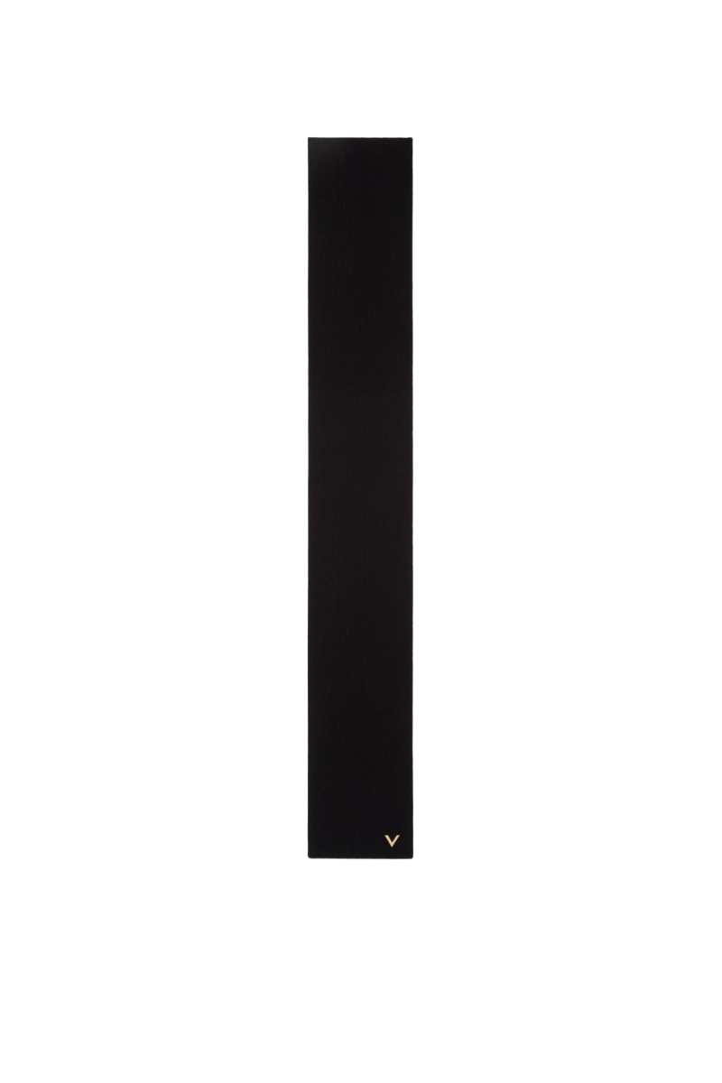 Valentino Garavani Cashmere Scarf With Metal V Applique