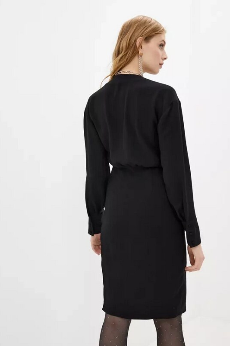 Ba&sh Kiari Nipped Waist Mini Dress Black