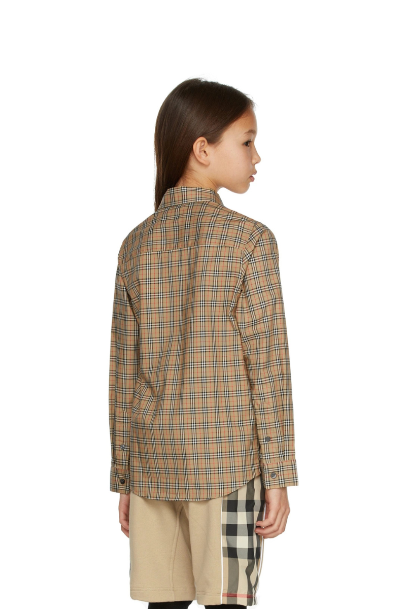 Burberry Kids Beige Vintage Check Shirt