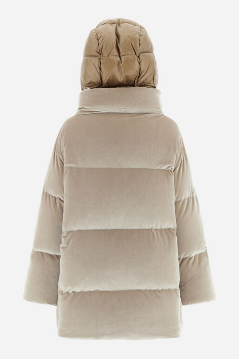 Herno Women's Sand Colour Velvet Jacket