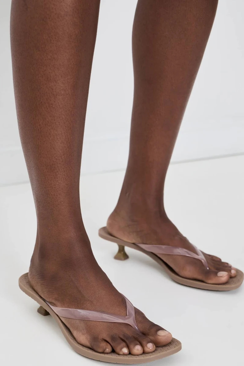 Tory Burch Jelly Heel Flip Flop 40Mm Almond Flour 183727-238