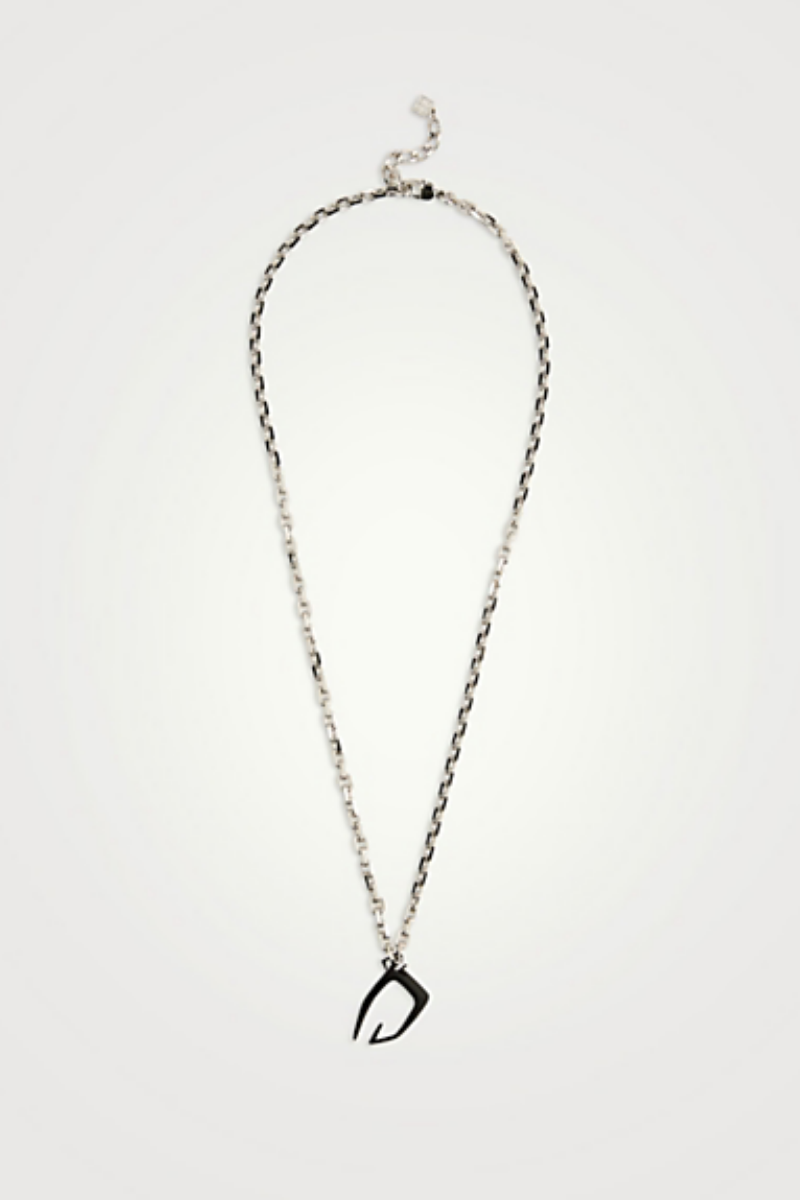 Givenchy Giv Cut Colored Pendant Necklace_Black