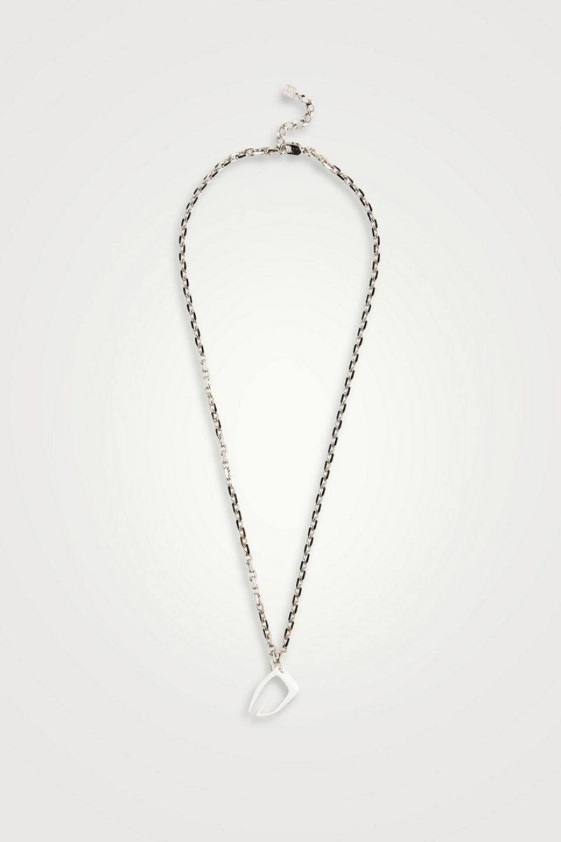 Givenchy Giv Cut Colored Pendant Necklace_Optic White