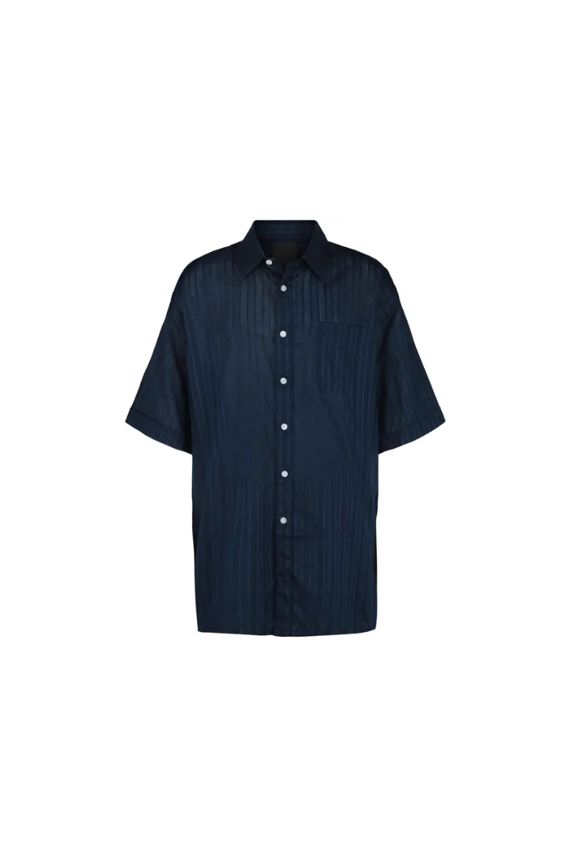 Givenchy Short Sleeve Shirt With Pocket_Navy