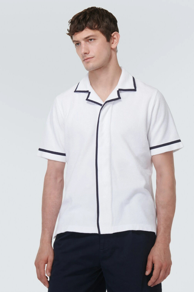 Orlebar Brown GRIFFITH CONTRAST TRIM-278335-WHITE/MIDNIGHT NAVY