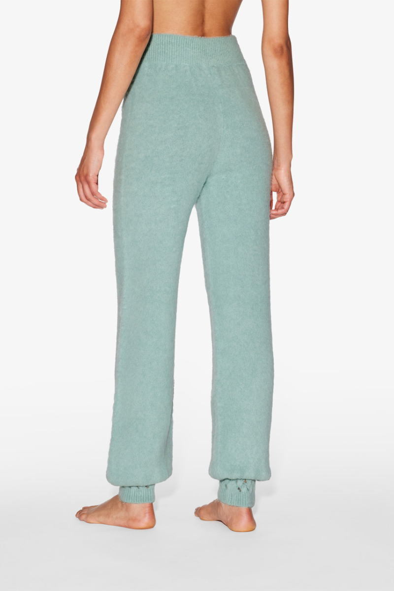La Perla Alpaca blend Trousers in Almond Green