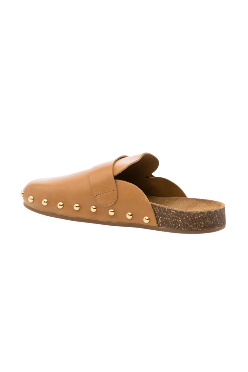 Tory Burch Mellow Stud Mule Caramel Corn / Gold 154448776