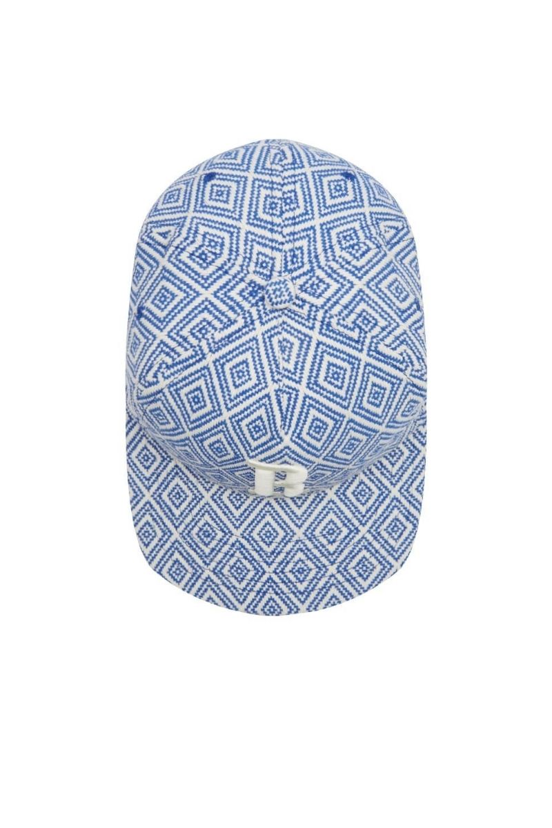Rhude Men'S Jaquareded R Hat In Blue