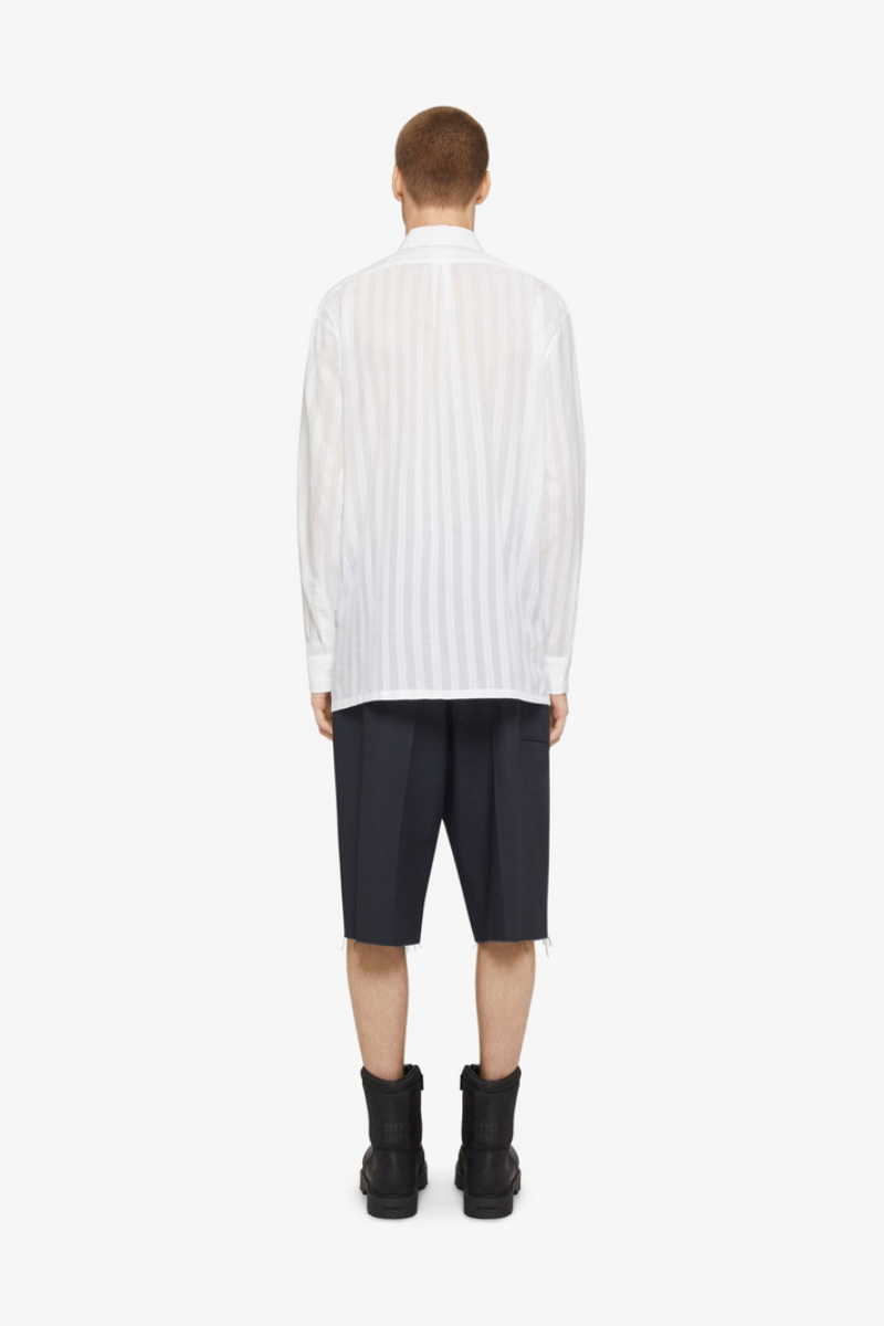 Givenchy Long Sleeve Shirt With Pocket_White