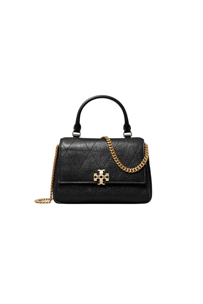 Tory Burch Charlie Quilted Mini Top Handle Black 186032-001