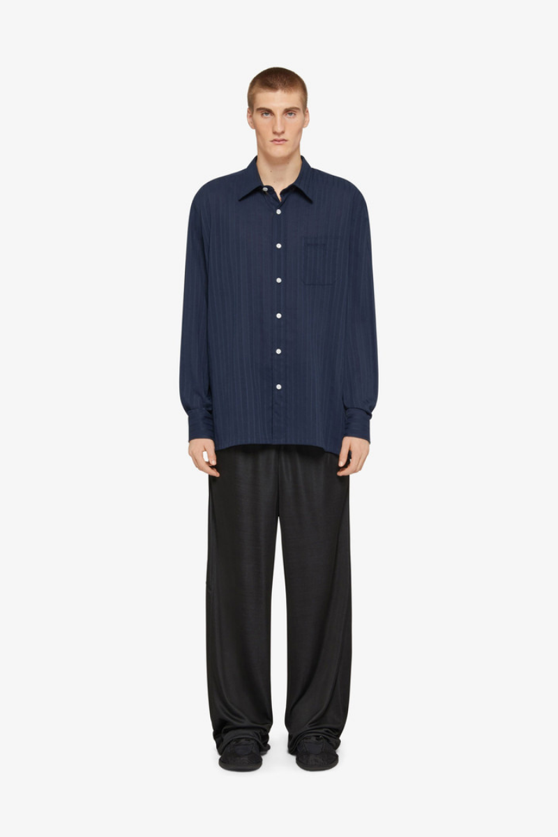 Givenchy Long Sleeve Shirt With Pocket_Navy