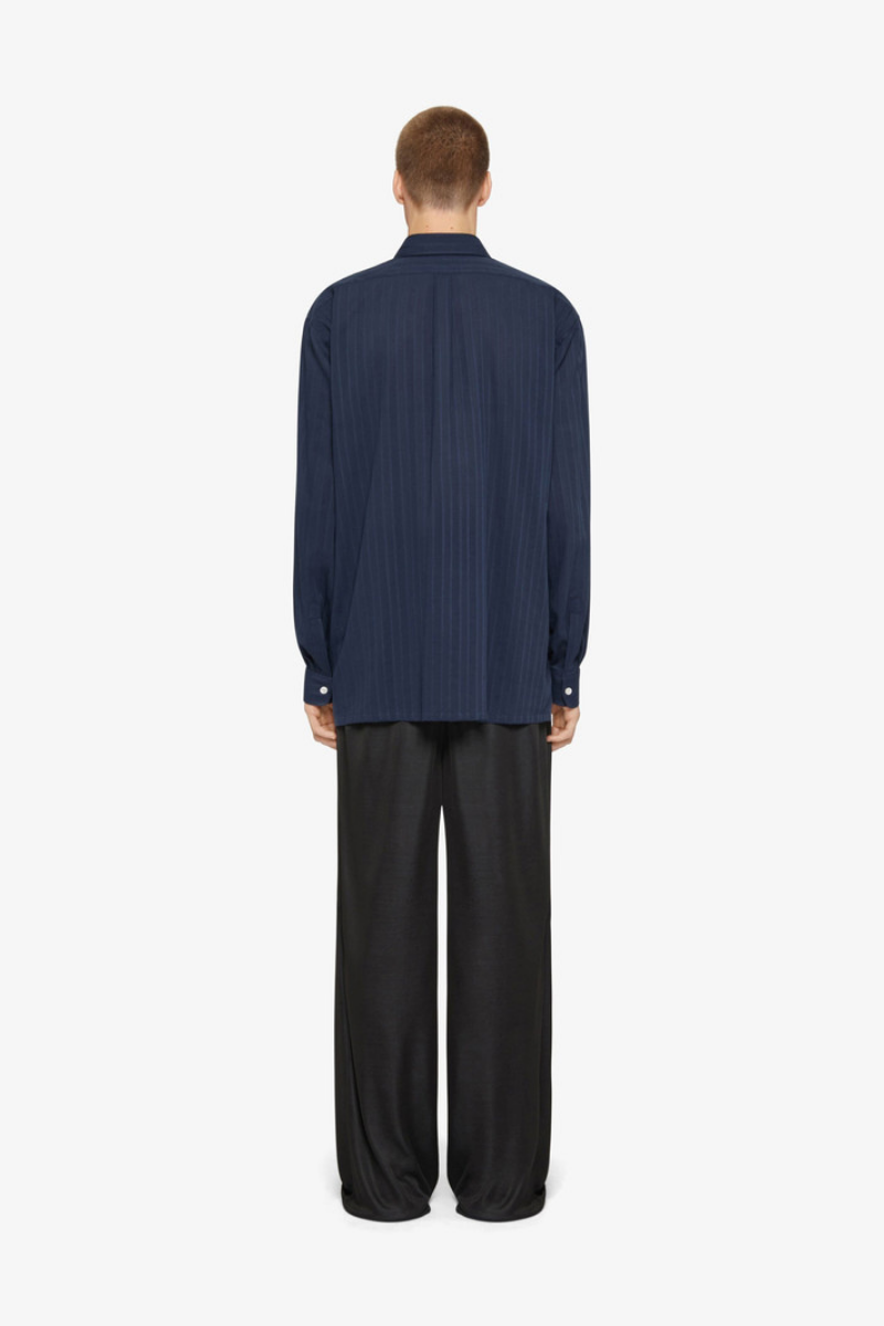 Givenchy Long Sleeve Shirt With Pocket_Navy