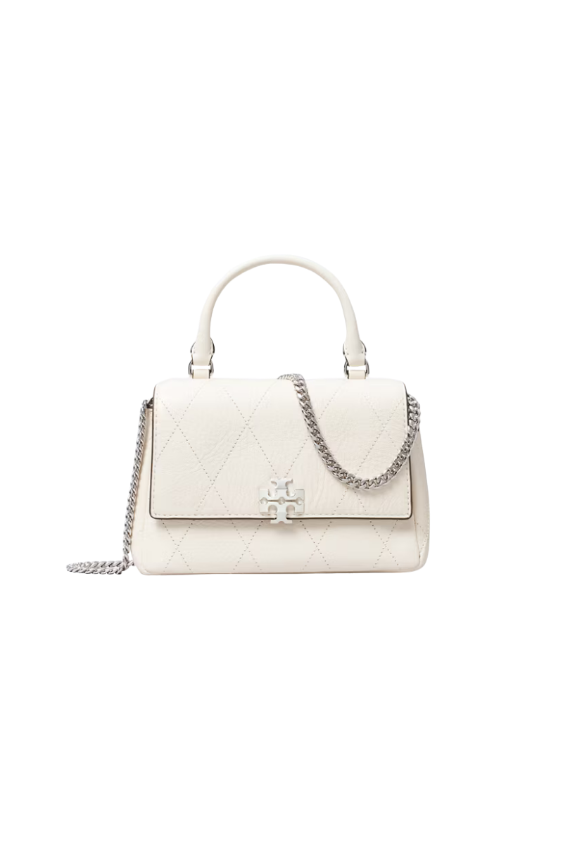 Tory Burch Charlie Quilted Mini Top Handle Light Cream 186032-250