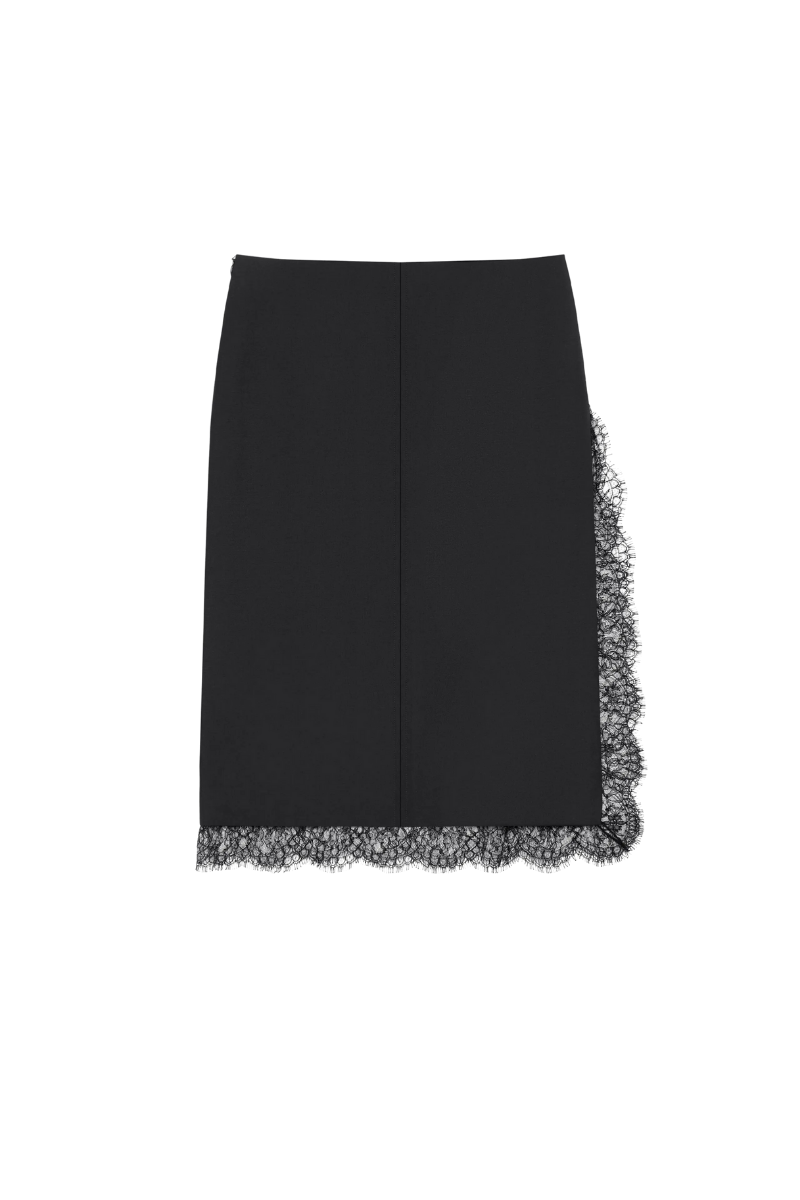 Givenchy Lace Details Skirt-Black