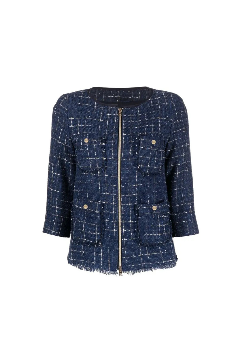 Herno Women Jacket Ga000236D-13162 Blue Black
