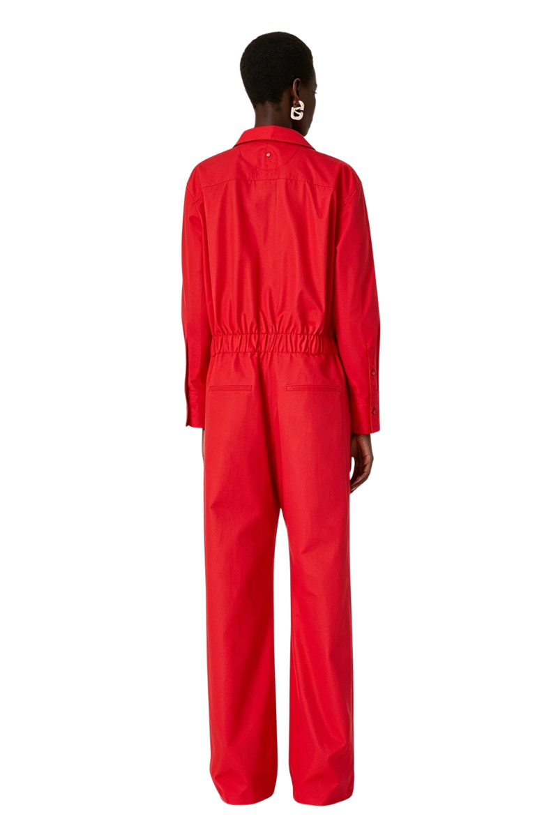 Valentino Compact Popeline Jumpsuit Rosso 2B0VE2L75DN_157