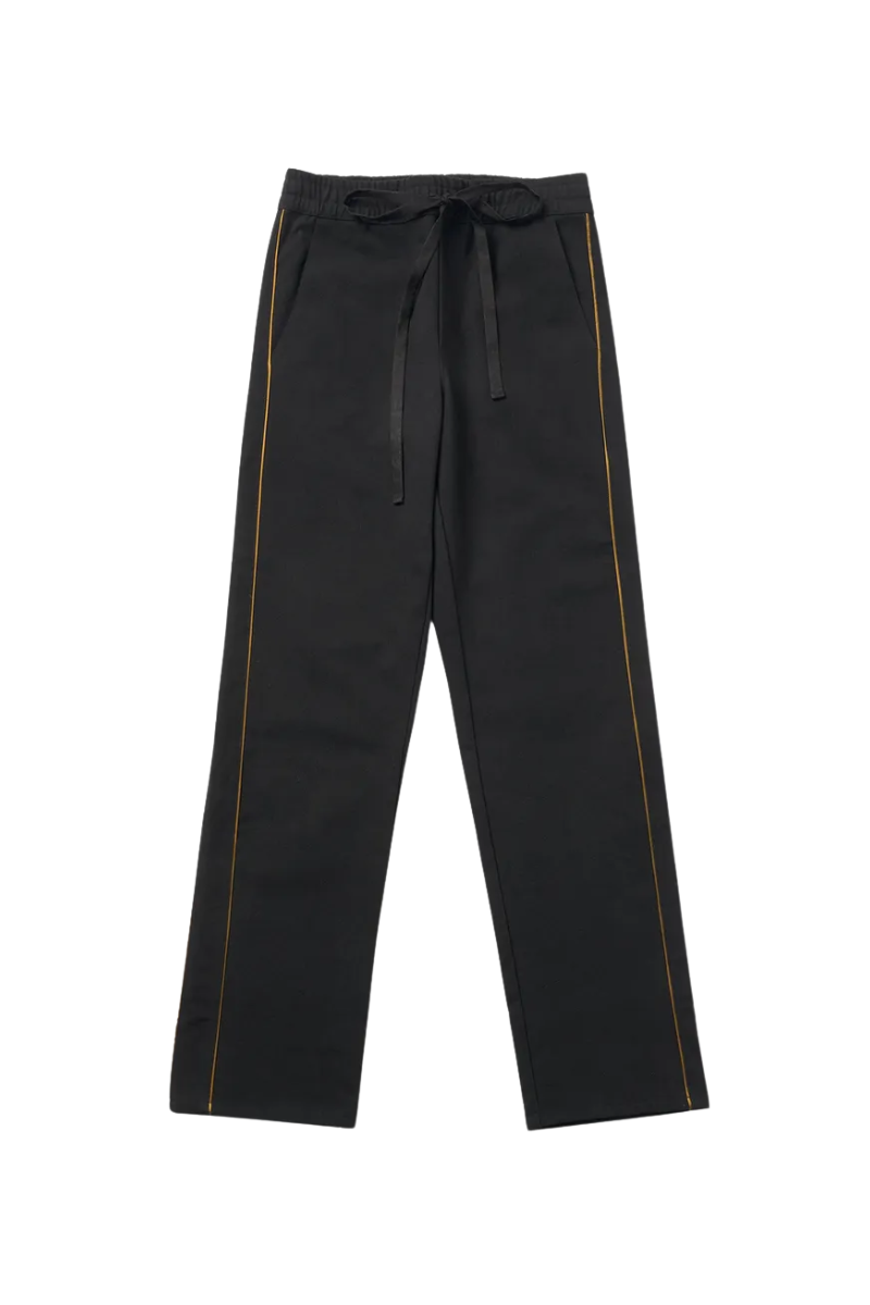 RHUDE Men's Black Pipe Twill Pants
