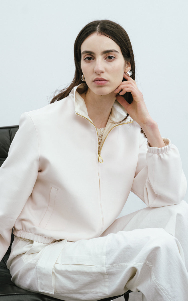 Silk-Wool Tailored Jacket