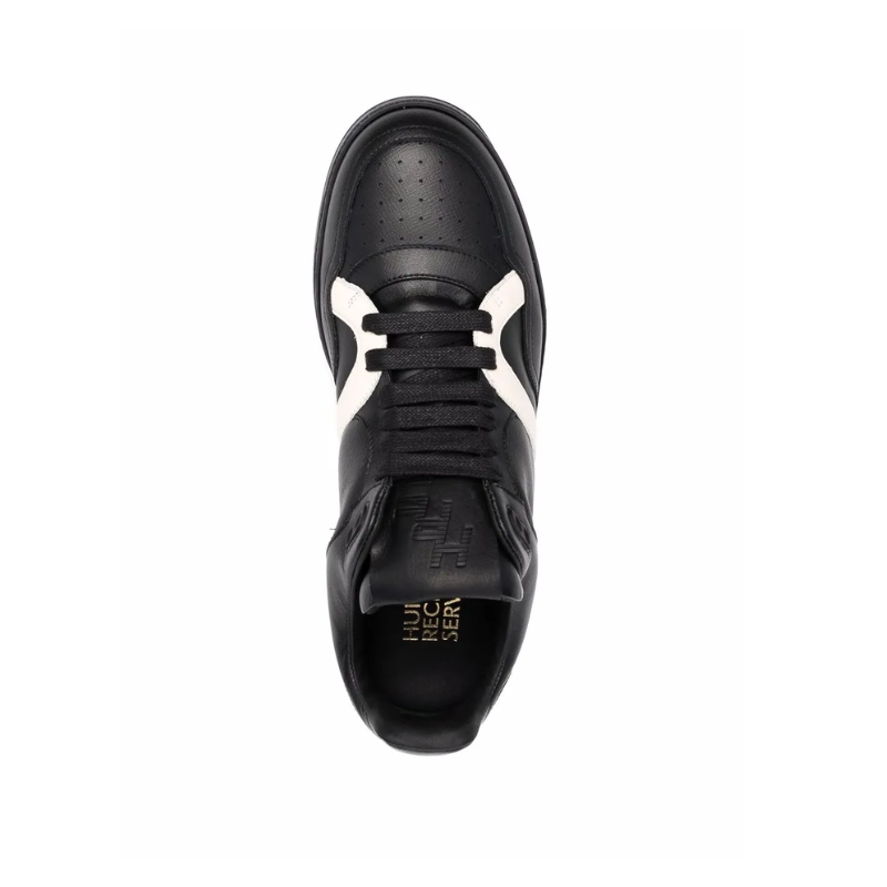 Mens | Human Recreational Services Two-Tone Leather Sneaker Black/White