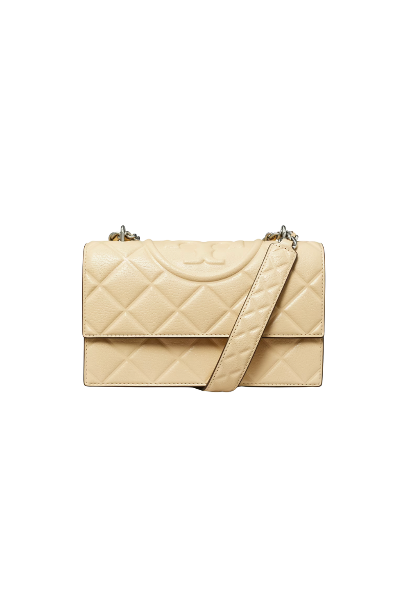 Tory Burch Small Fleming Shoulder Bag – Vanilla Soft Serve