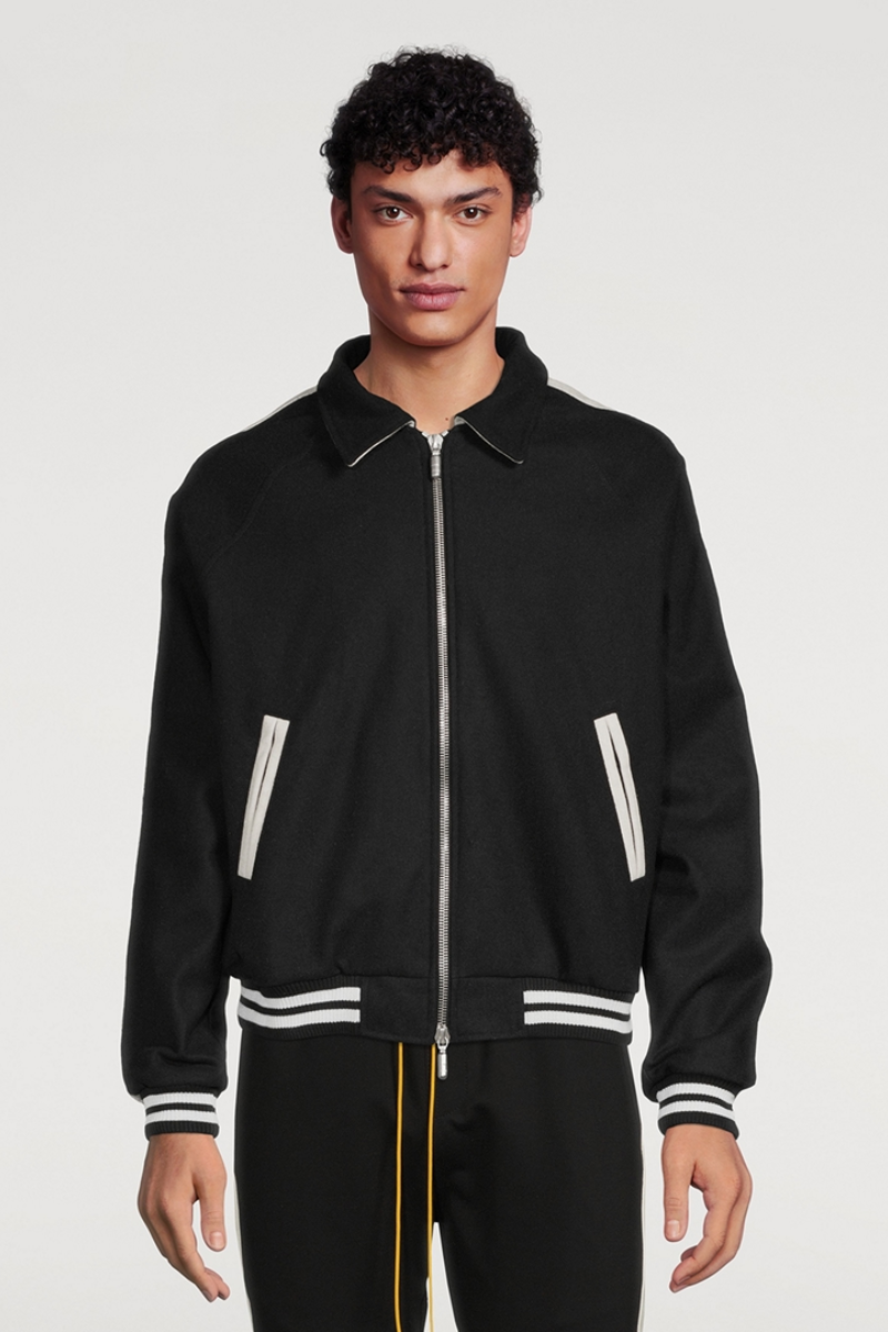 RHUDE Boys Signature Bomber - Black