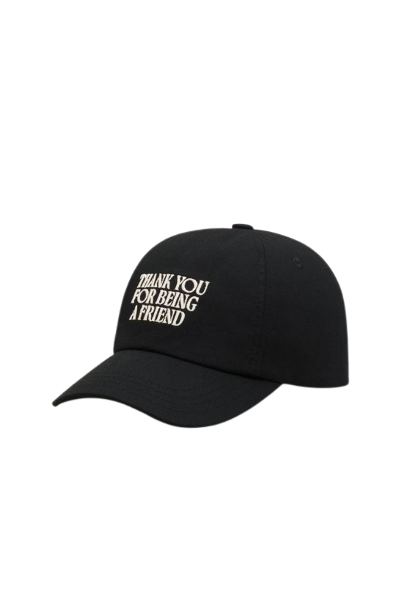 Ami Paris Friend Embroidered Buckle Baseball Cap-Black
