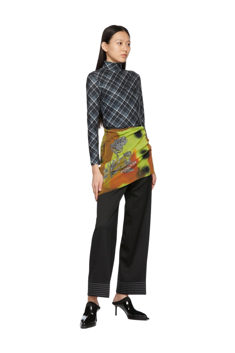 Rokh Check Mask Turtleneck