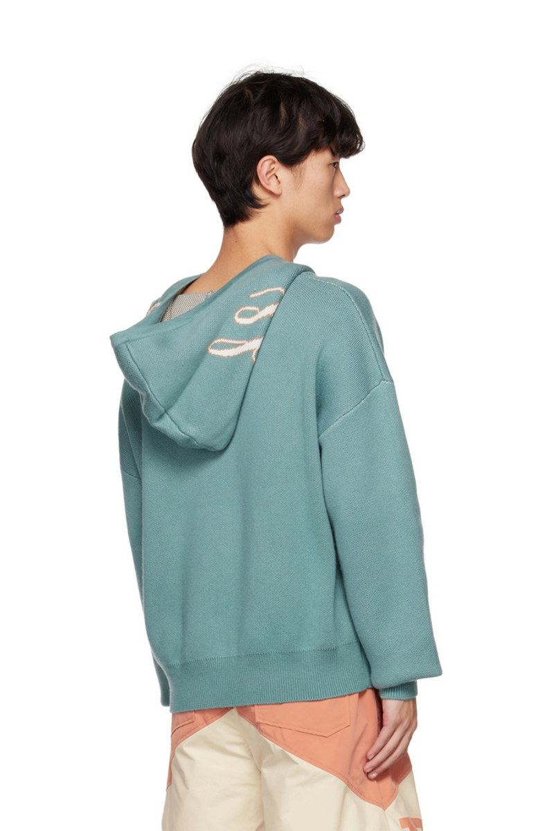 Rhude Green Jacquard Hoodie