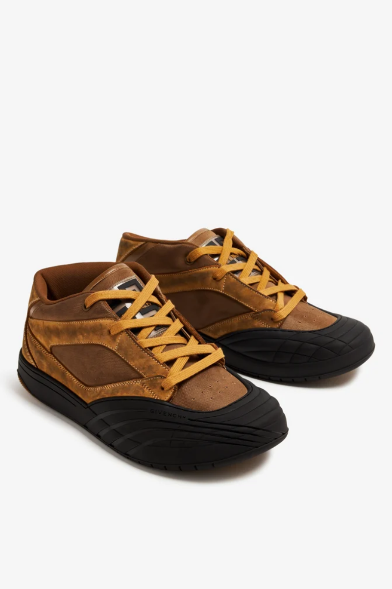 Givenchy New Line Men Shoes Mid-Top Sneakers_Beige