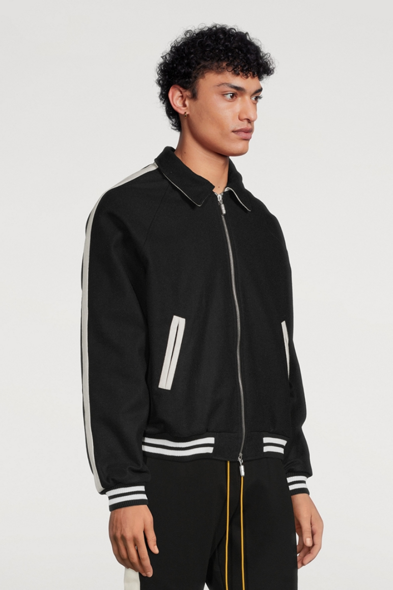 RHUDE Boys Signature Bomber - Black