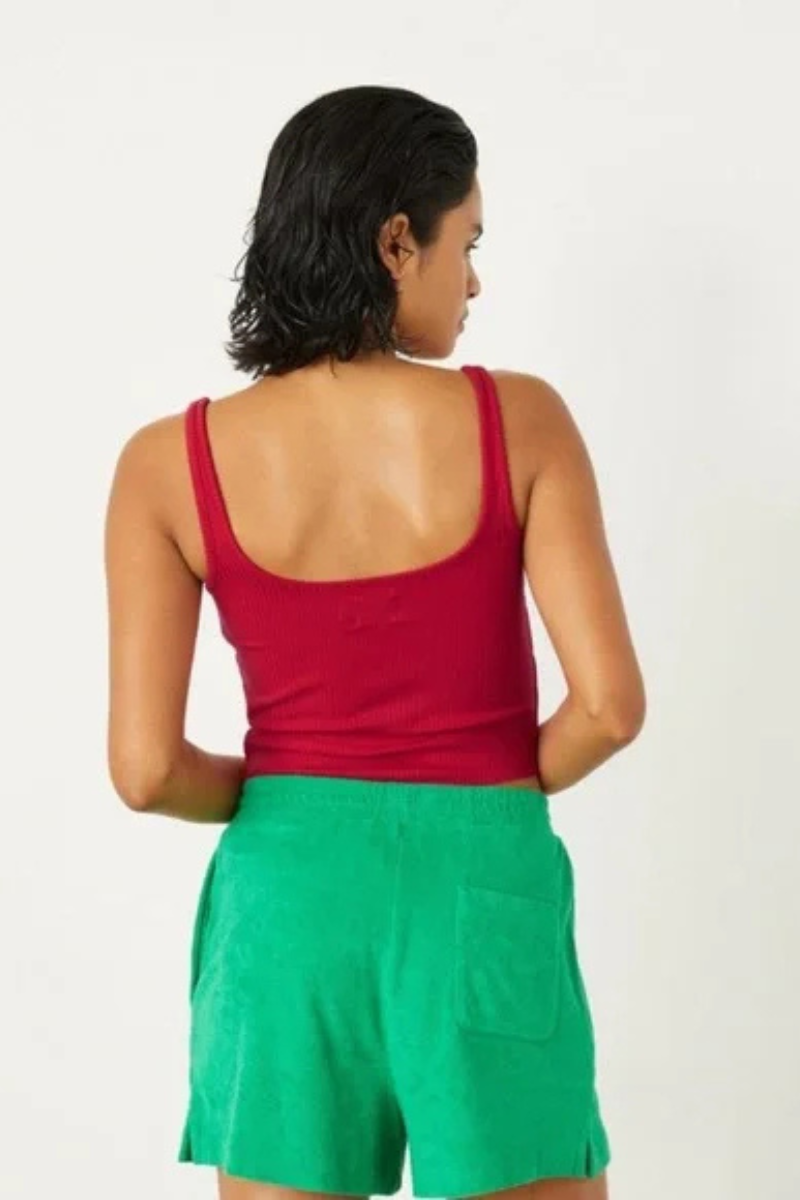 Bandier Bleecker Ribbed Straight Neck Cami