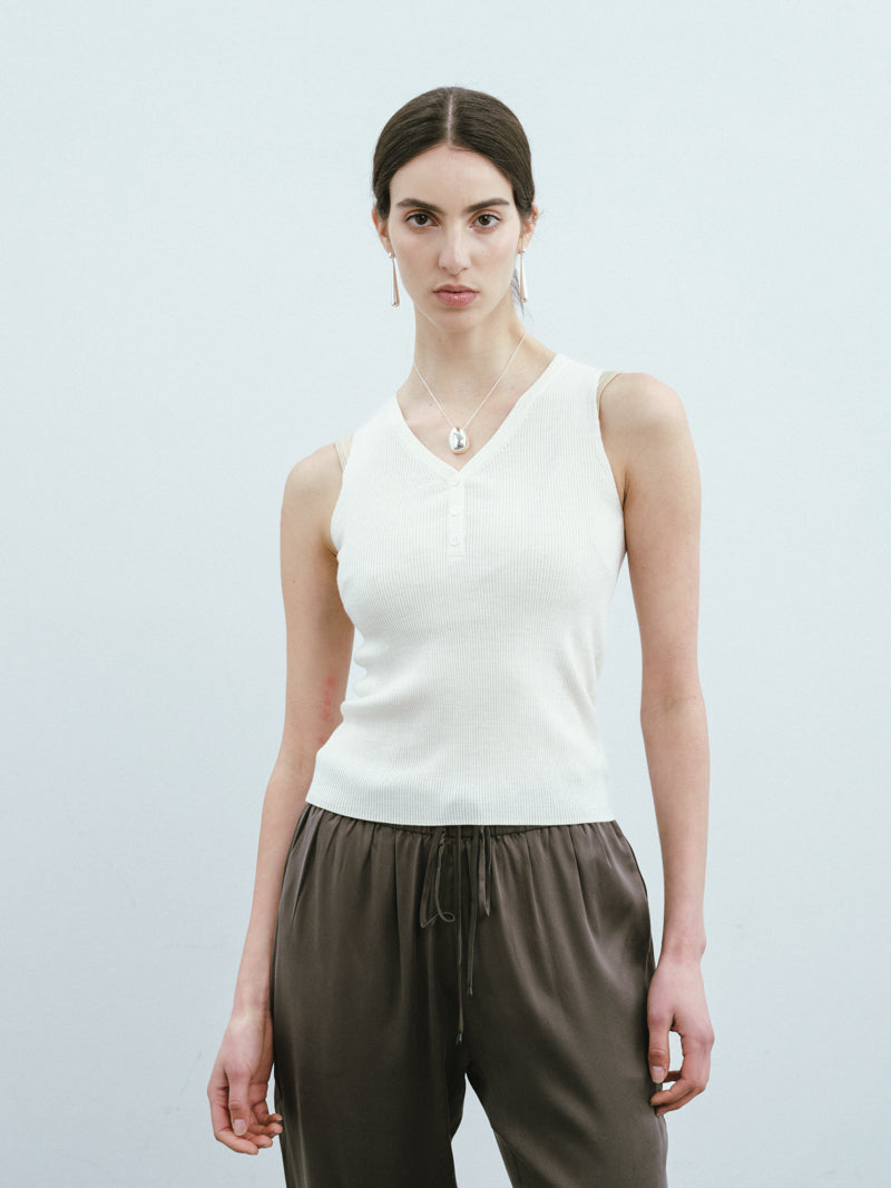 V-Neck Wool Vest