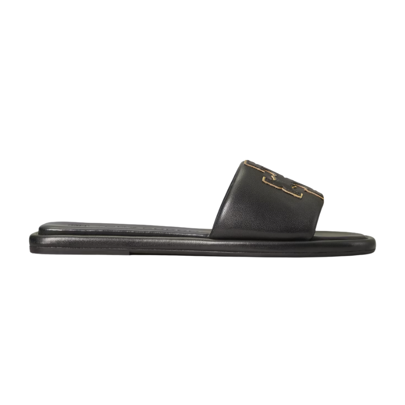 Tory Burch Double T Sport Slide Perfect Black/Gold