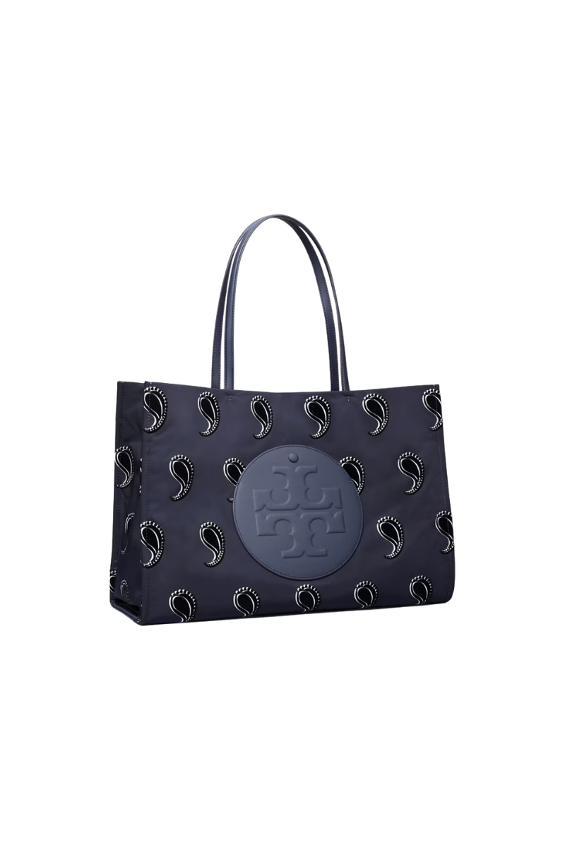 Tory Burch Ella Printed Tote Block Print Blue 182836-400